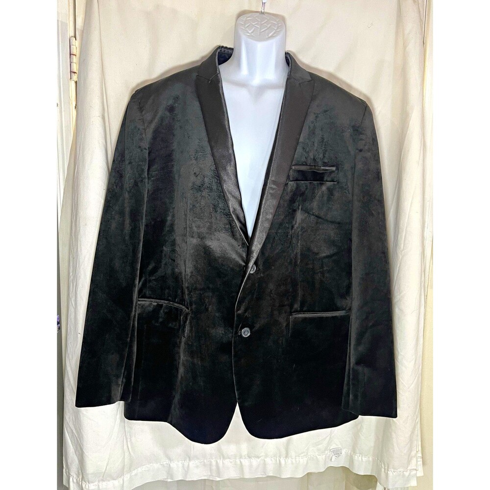 INC International Concepts Men’s Black Velvet Slim Fit Tuxedo Jacket 52" Chest